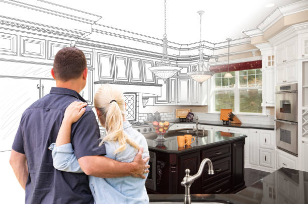 Custom kitchen cabinets installed in a Rosemount home